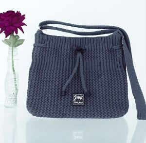 tas wanita tas hp rajut tas selempang serut lebar polos trbaru