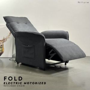 Nordic Electric Recliner Sofa Auto Adjustable Modern Sofa Lazy Chair Leisure Chair Kerusi Recliner Grey Furniture