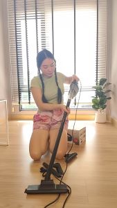 Shimono Cyclone vacuum cleaner เครื่องดูดฝุ่นพลังไซโคลน รุ่น SVC-1021 สีดํา เครื่องดูดฝุ่นแบบพกพา ขนาดเล็ก