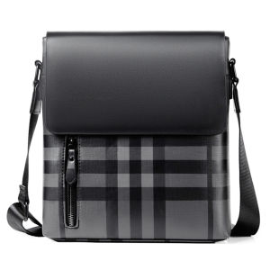 Checker Stripe Waterproof Men Messenger Bag Man Crossbody Bag Sling Beg Sandang Lelaki Beg Silang 斜挎包男 单肩包男 6629
