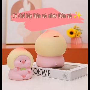 Ống Tiết Kiệm Heo Đất Decor Bàn Học Hoạt Hình Heo Trái Cây Trang Trí Dễ Thương