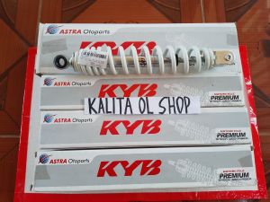 SHOCKBLEAKER BELAKANG MOTOR HONDA BEAT VARIO SCOOPY SPACY MERK KAYABA ORIGINAL WARNA PUTIH