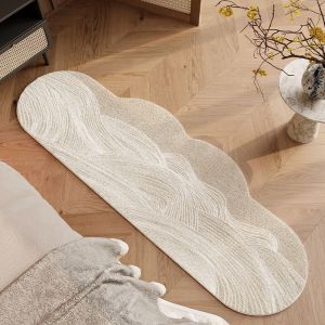 Thảm Lông Dài Phong Cách Wabi Sabi Tối Giản Chống Trơn Trượt Dùng Cho Cạnh Giường Phòng Khách Phòng Ngủ Hành Lang - Trang Trí Nhà Cửa Trong Nhà Chất Liệu Giả Lông Cừu