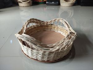 keranjang bulat unik polos