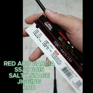 RED ABU GARCIA SSJC 6415 salty stage jigging joran overhead spinning rod jigging NEW