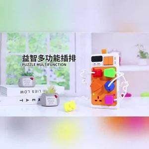 Montessori Early Educational Toys Sensory Plug Outlet for Toddlers Busy Board with Light & Sounds Airplane Car Travel Toys Gift