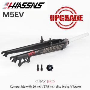 HASSNS M5EV Bike Fork MTB Rigid Fork 26/27.5er MTB Alloy Front Fork Suitable for Disc Brake V Brake