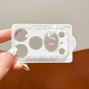 Sanrio | Cute Cartoon Hello Kitty Glitter Lens Film For iphone 18 Pro Max 17 Scratch Resistant Tempered Glass Full Camera Protective Film