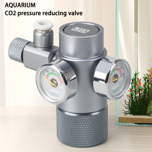 ZRDR | DIY Aquarium CO2 regulator upper opening gas cylinder docking aluminum alloy dual meter fish tank CO2 pressure reducing valve