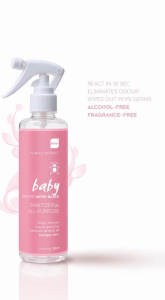 Bioion Baby Sanitizer 250ml | Water Based Non Alcohol Hand Sanitizer for Baby & Family