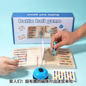 Wooden Battle Magnetic Shape Matching Maze Board Montessori Geometry Color Cognition Education Toy Color Matching EarlyEducation