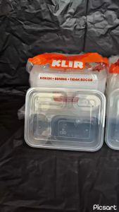 THINWALL SEKAT 3 SEKAT 4/KOTAK MAKAN SEKAT/MIKA BENTO ISI 25 SET KLIR