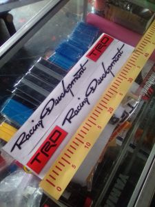 2pcs stiker TRD racing developmen uk40cm