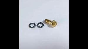 Steel M10x1.0 or M10x1.25 Banjo Bolt Brake Fitting Gold Hex Screw Line Adapter