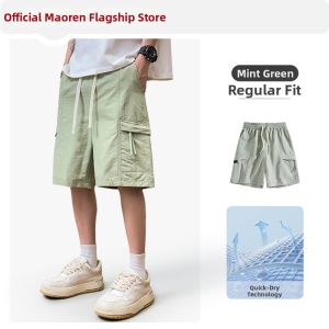 MiiOW | Summer Thin Ice Silk Work Shorts Loose Straight