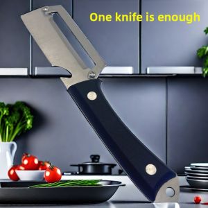Stainless Steel Peeler Kitchen Tool for Potato  Melon Skin Removal Multi-Functional Fruit Home Use Scraper Knife