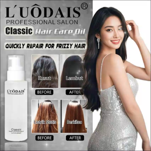 KADAIE LUODAIS Hari Serum Treatment Rambut Argan Oil 80ml Hair Salon Perfect First Essential Tonic Pelembab Rambut Indah Bersinar Berkilau Sehat Kuat Anti Kering Kusam Bercabang Perawatan Rambut Kulit Kepala Aman Hair Treatment Care Beauty Product