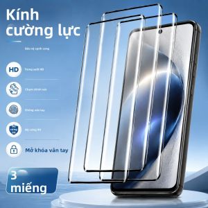 Bộ 3 Miếng Dán Bảo Vệ Toàn Màn Hình Ultra HD Cho Samsung Galaxy S26 S23 S25 Ultra S24 S22 S21 S20 Plus Kính Cường Lực Cong Chống Trầy Xước Chống Nước
