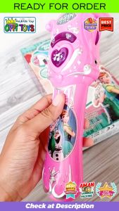 [FREE BATERAI] Mainan Anak Funny Microphone Frozenn / Princess - Mic anak - Mic Karaoke Karakter Musik Dan Lampu