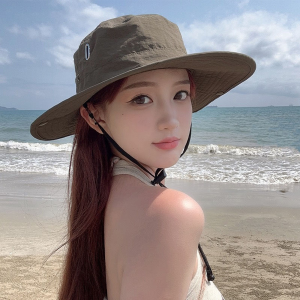 Sudyod【มีสินค้าในสต๊อก】 หมวกคาวบอยตะวันตก หมวกกันแดด ปรับได้ ปีกกว้าง เดินป่า Sun hat