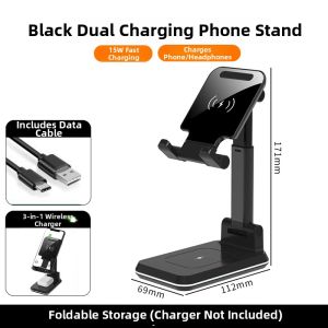 NIOYE | Fast Charging Wireless Charger Multi Functional Standing Earphone & Phone Stand