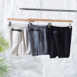 Cooling Fiber Sporty Shorts Quick Dry Breathable Fabric Mens Casual Running Shorts Lightweight Summer Fashion Youth Style