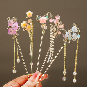New 2024 Chinese Style Hairpin Womens Modern Simple High-End Feeling Ancient Fashioned Hair Accessories Hanfu Hair Decorations