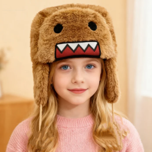 Domo-kun Head Hat Plush Toys Movie DOMO Toy Fans for Kids Halloween Gifts Cute Doll Game Fans Kids Birthday Xmas Gift Home Dec