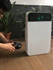 แผ่นกรอง2ชิ้น เครื่องฟอกอากาศ แผ่นกรองคอมโพสิต HEPA ระดับการกรอง13ระดับ การฆ่าเชื้อ 99.99% ปล่อยไอออนลบ 1-8Hตัวตั้งเวลา กรองฝุ่น ควัน และสารก่อภูมิแพ้ ไรฝุ่น ฟอกอากาศ พื้นที่ 30-50 ตรม.