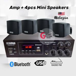 [1SET] Harpman Bluetooth 50w Power Amplifier +5pcs 2.5" 10w Mini Speaker suitable beauty center salon cafe studio