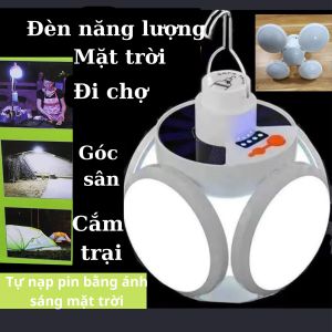 Đèn năng lượng mặt trời 4 cánh 45 bóng tự nạp khi trời nắng