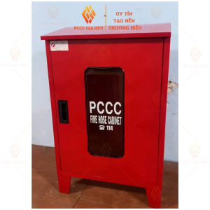 Tủ Đựng Thiết Bị PCCC Ngoài Trời Có Chân Mái Che – KT 500x700x220mm – Sơn Tĩnh Điện Bền Đẹp