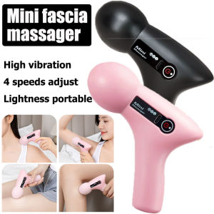 TOPQSC หน้าจอ LCD อุปกรณ์นวดขนาดเล็ก6หัวเครื่องนวดกล้ามเนื้อแบบพกพาเครื่องมือนวดพังผืดไฟฟ้าสำหรับผ่อนคลายร่างกายบริเวณคอ