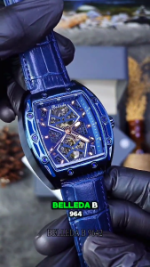 Jam Tangan Pria Belleda 9642 Automatic Strap Kulit Anti Air 50 Meter Fashion Mewah