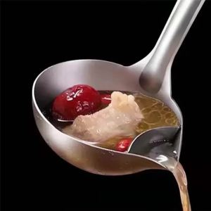 Muỗng Lọc Dầu Bằng Thép Không Gỉ Muôi Múc Canh Dụng Cụ Lọc Bọt Dụng Cụ Tách Dầu Phụ Kiện Nấu Ăn Thân Thiện Với Môi Trường Dùng Trong Gia Đình