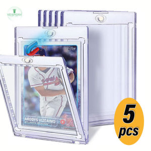 YESPERY 1/3/5Pcs Magnetic Card Holder Clear Idol Cards Protectors Hard Plastic Sleeves Trading Display Case