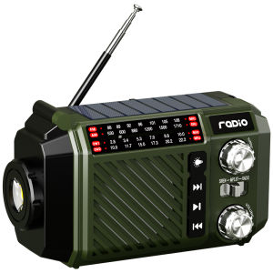 Multifunctional Hand-crank Solar Rechargeable Radio Flashlight Rescue Gear