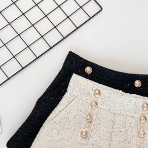 《219》 Seluar Kaki Lebar Dua Dada a  Versi Korea Seluar Pendek Berkilat Pinggang Tinggi Baharu Wanita Seluar Pendek But Serbaa Bera 3471