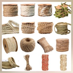 Natural Jute Ribbon Crafts Rope String DIY Wedding Jute Cord Twine Vintage Jute Gift Wrap Sewing Party Home Accessories