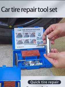 95PCS Tire Repair Kit Tubeless Plug Set with T Handle Tools for Car Motorcycle