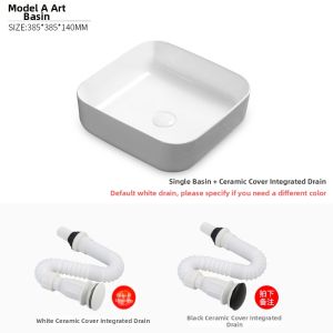 Minimalist Single Hole Ceramic Sink for Washing Hands and Face