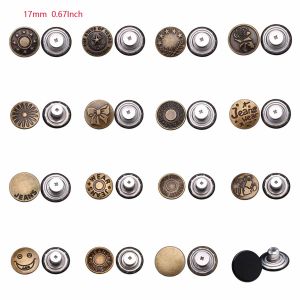 17 mm No-Sew Replacement Buttons Pins for Jeans Adjustable Pant Waist Tightener Make Loose Pants Smaller Jeans Clothing Supplies