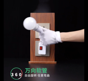 Fitting Lampu Fleksibel Tahan Air dengan Saklar On/Off E27 Plug 240V - Warna Putih