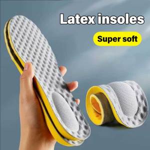 Insole Memory Foam แผ่นเสริมส้นวิ่งระบายอากาศได้ดีพื้นรองเท้า PU สีเหลืองสำหรับรองเท้าแผ่นรองเท้าดูดกลิ่นกีฬาประเภทความยืดหยุ่นสูง