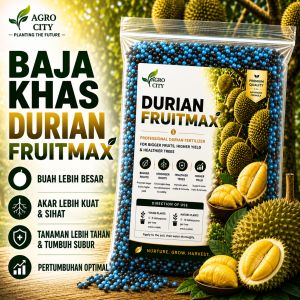 Agro City Durian FruitMax | Baja Khas Durian Berbuah Lebat | Buah Lebih Besar | Hasil Lebih Tinggi | Premium Fertilizer