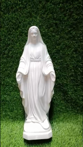 Tượng Mẹ Ban Ơn 40cm màu trắng đá Vit/to/ri/a VNXK tượng công giáo cao cấp dày nặng để ngoài trời