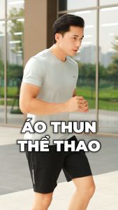 Áo thun nam thể thao cổ tròn tay ngắn Mentoris Vải thun lạnh thoáng khí Co giãn thoải mái MTS01