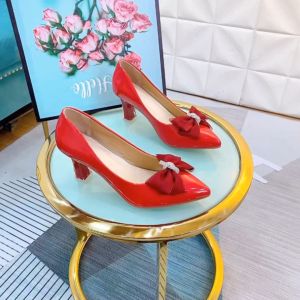 Giày búp bê nữ mũi nhọn cao 5Cm & 7Cm Giày cao gót phối nơ voan nhẹ nhàng nữ tính Xưởng Giày Nhà Bèo BB69