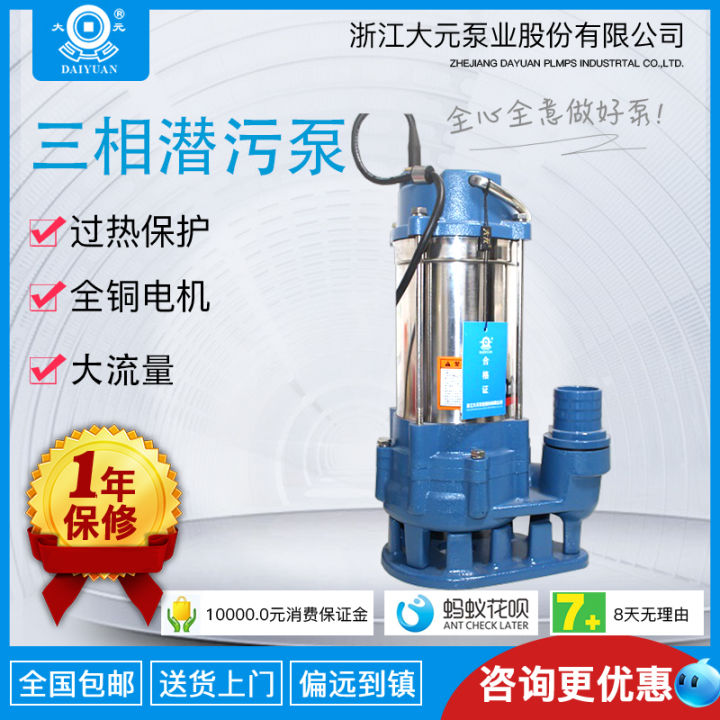 Zhejiang Dayuan WQ New Sewage Pump Non-Blocking Sewage Pump Sewage Pump ...