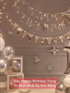 Combo Sinh Nhật Kèm Đèn Led Tổng Hợp Set Trang Trí Sinh Nhật Cho Bé Gái Bé Trai Người Lớn MBBDECOR